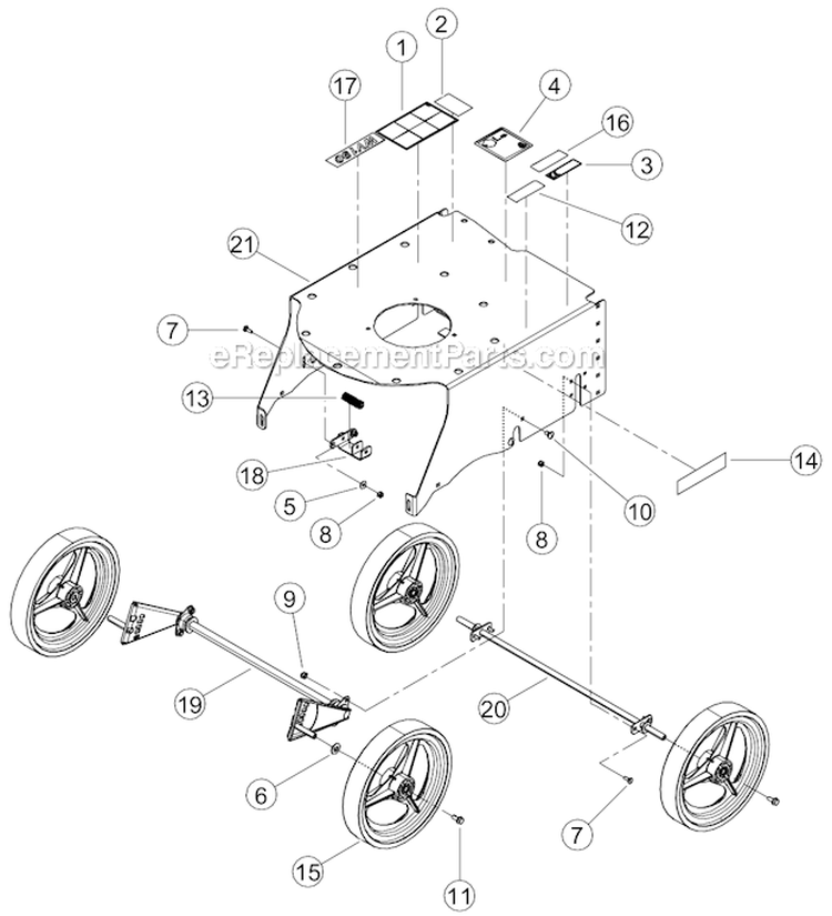CasteráWheeláKit Diagram and Parts List for  Bear Cat Auger